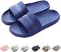 PolkaHome slippers zomer slide-slippers badslippers strand indoor outdoor slipvast unisex effen EU marineblauw - Thumbnail 2