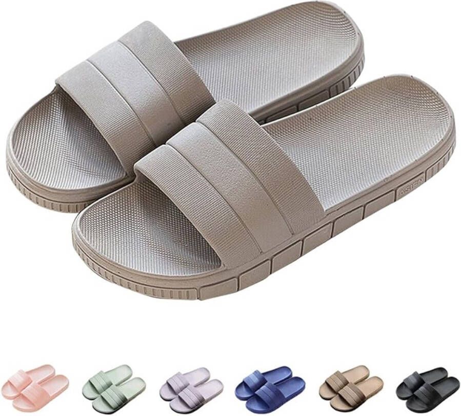 Retadou slippers zomer slide-slippers badslippers strand indoor outdoor slipvast unisex effen EU grijs