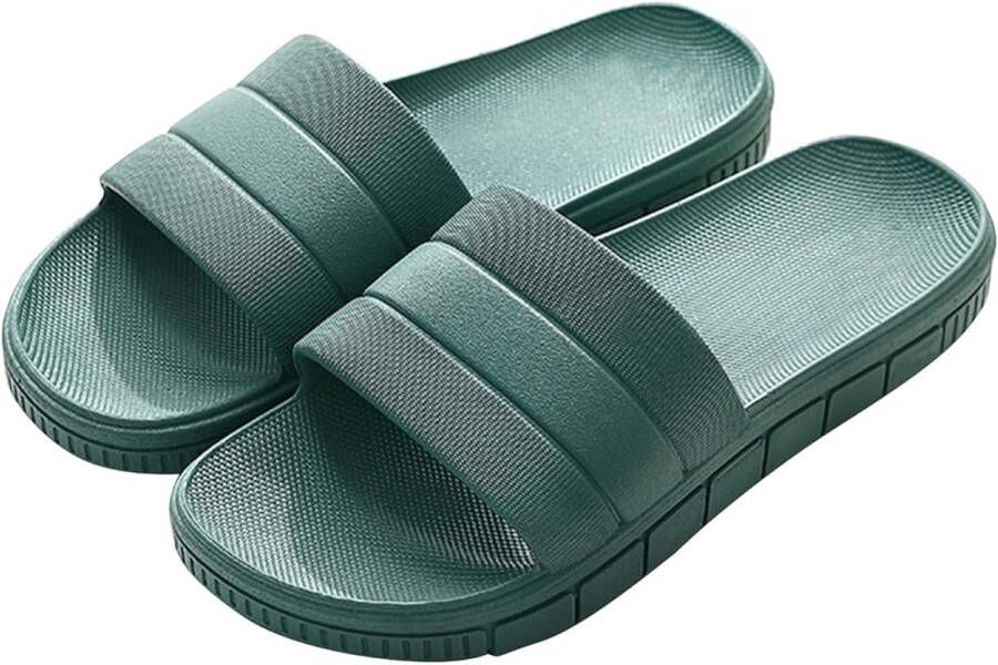 Retadou slippers zomer slide-slippers badslippers strand indoor outdoor slipvast unisex effen EU legergroen