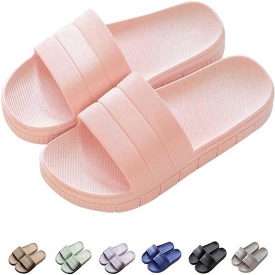 Retadou slippers zomer slide-slippers badslippers strand indoor outdoor slipvast unisex effen EU roze