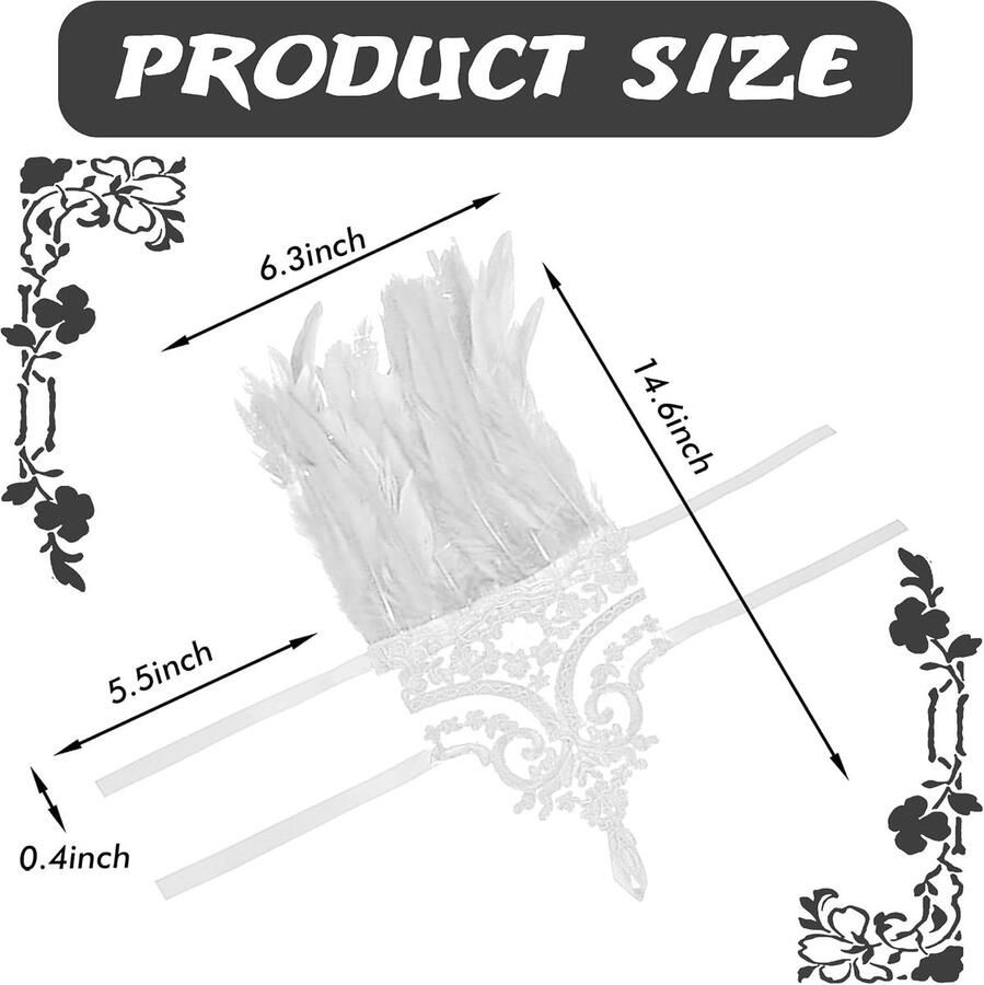 Retro Laarzen met Veren voor Dames Elegante Kanten Handschoenen Goth Stijl Perfect voor Halloween Feestjes en Kostuumaccessoires
