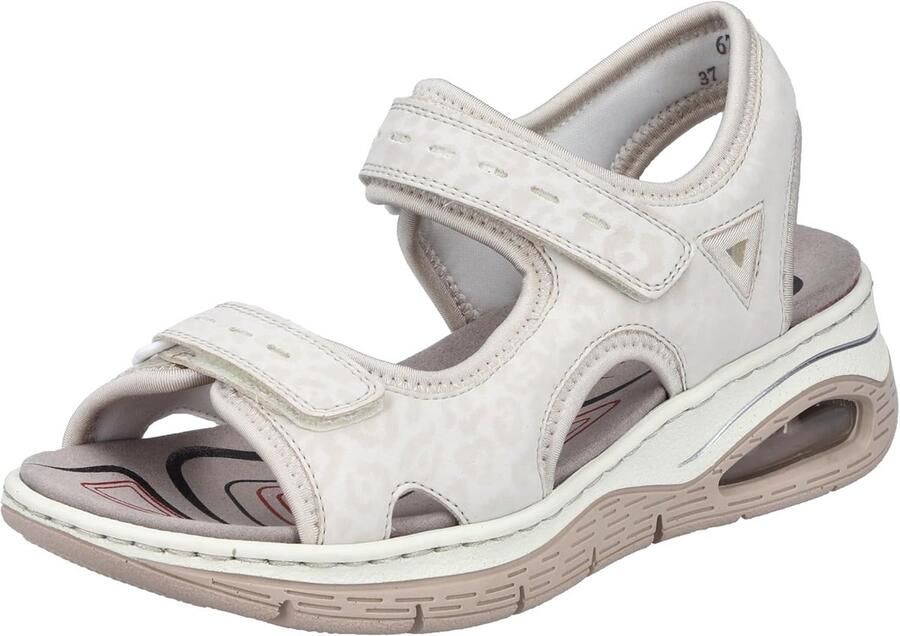 Rieker 67666 beige trekking sandalen voor dames