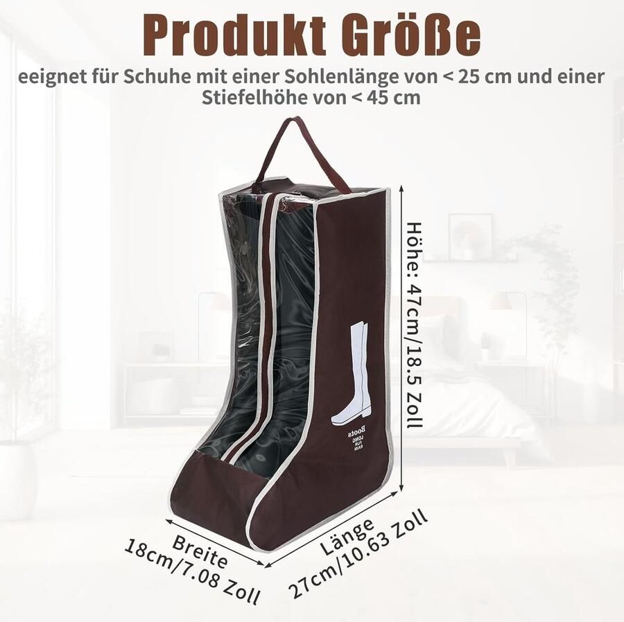 Rijlaarzen opbergzak 2-delige tas voor het veilig opbergen van rijlaarzen schoenen en reisaccessoires met handige draagriem en stevige constructie
