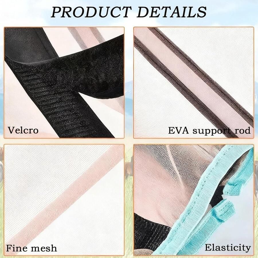 Rijlaarzen Set van 4 Champagne Vliegenbescherming Ademend Netweefsel