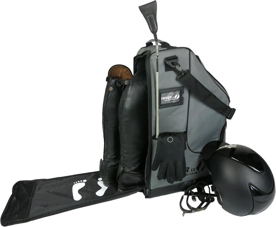 Rijlaarzen Tas Bagage Sport Organisatie Ventilatie Comparti ten Grijs