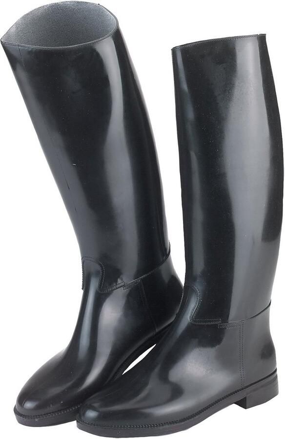 Rijlaarzen van kunststof met sporthouder Zwart