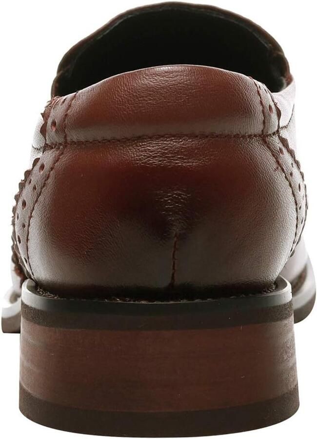 Rismart Dames Brogue puntige teen vleugeltips lederen Oxfords veterschoenen Flats Bruin 35.5