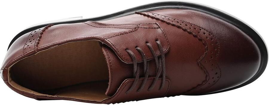 Rismart Damesjurk Oxfords leer ronde teen veterschoen business formele brogues schoenen - Foto 2