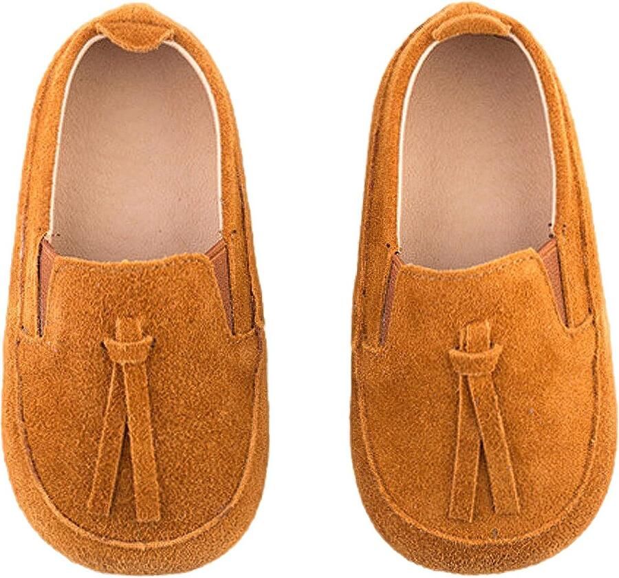 Rismart Kleine Jongen Peuters Loafer Flats Suede Slip op Casual Boot Schoenen