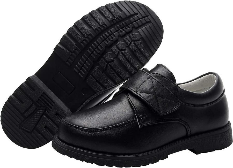Rismart Oxfords formele jurk schoolschoenen met ronde neus voor jongens Zwart 25 2 UK Child