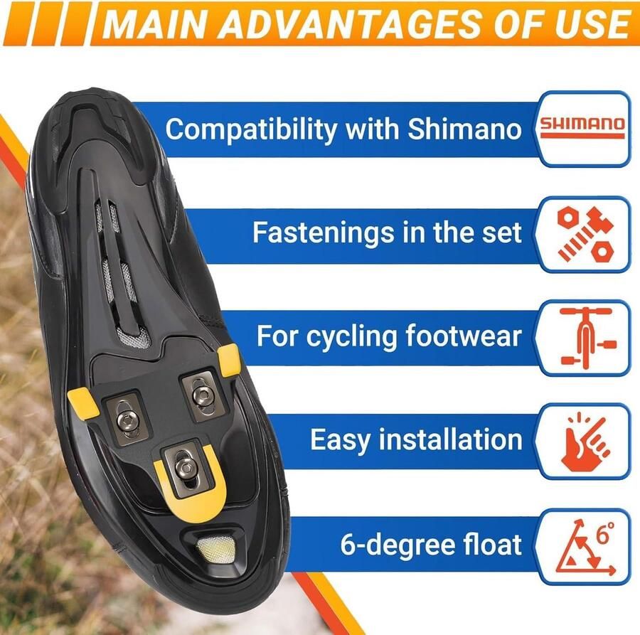 Road Bike Pedal Platen Cleats Compatibel met fietsschoenen klikpedalen duurzaam en anti-slip Voor racefietsen en indoorfietsen met verbeterde prestaties