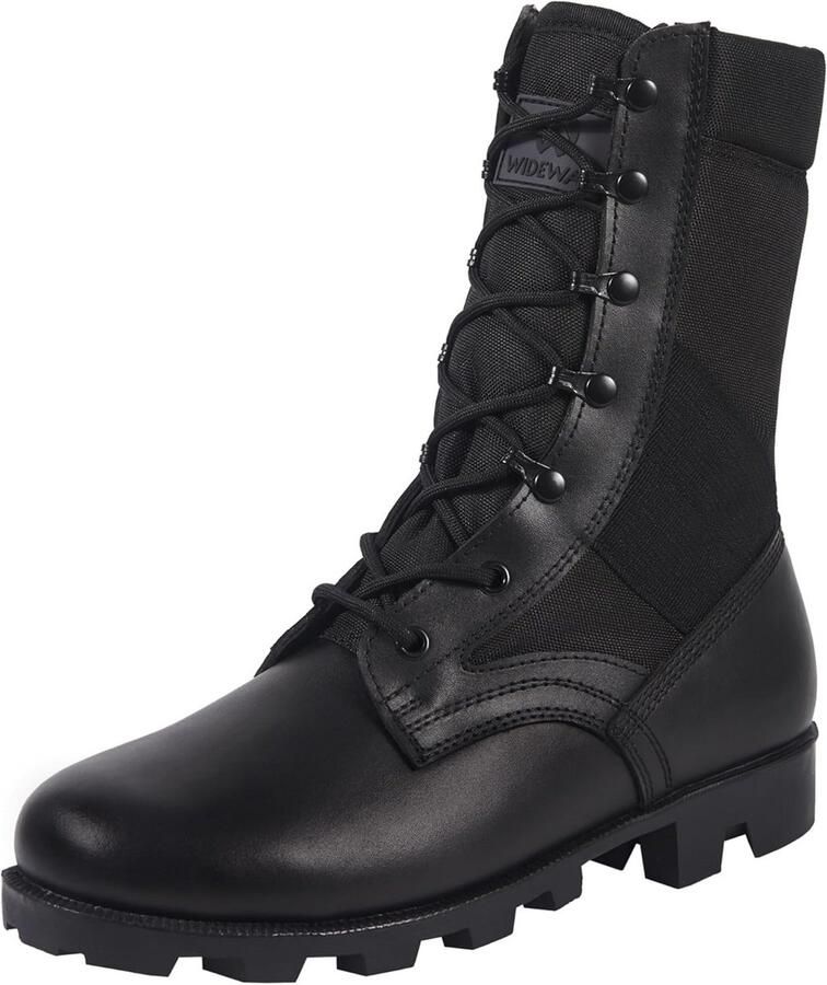 Robuuste Heren Combat Boots van Volnerf Leer met Speedlace Systeem voor Buitenactiviteiten