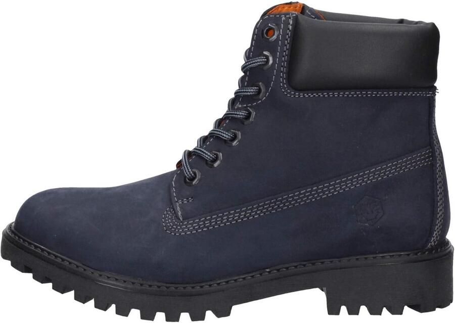 Robuuste Heren Laarzen Blauw Duurzame Waterdichte En Comfortabele Enkellaarzen