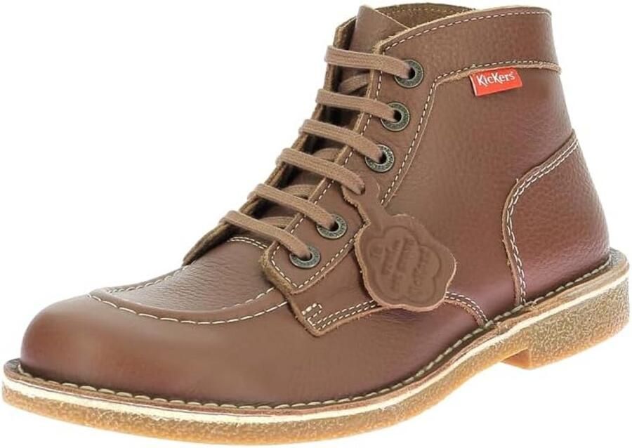 Robuuste Leren Enkellaars Heren Camel Klassieke Low Boots