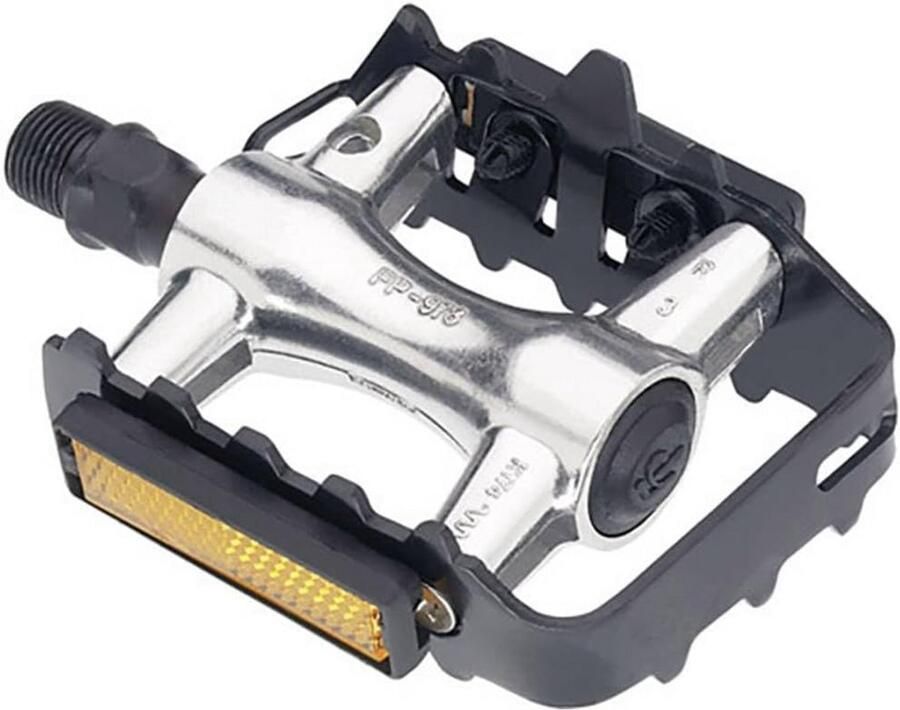 Robuuste MTB Pedalen Aluminium Zilver Zwart Geschikt voor Mountainbike en Crossfiets