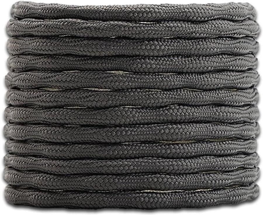 Robuuste Veters Ronde Schoenveters Outdoor Activiteiten Dubbel Weefsel Donkergrijs