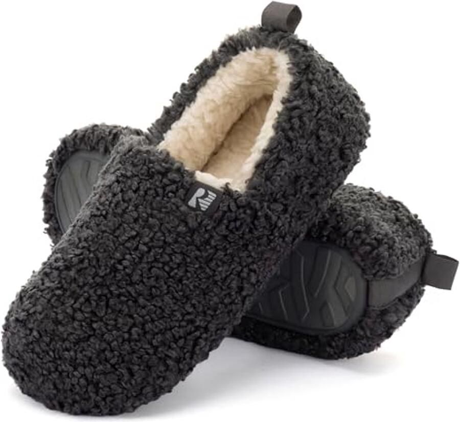 RockDove Faux Shearling Slipper met gesloten achterkant en traagschuim voor dames