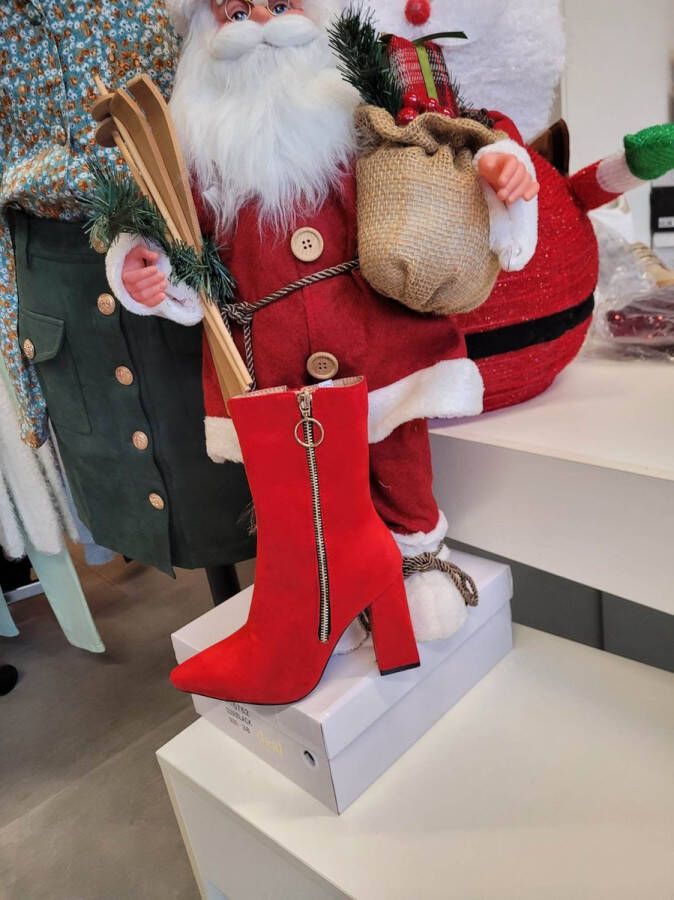 Rode laarsjes hoge hak - Foto 2