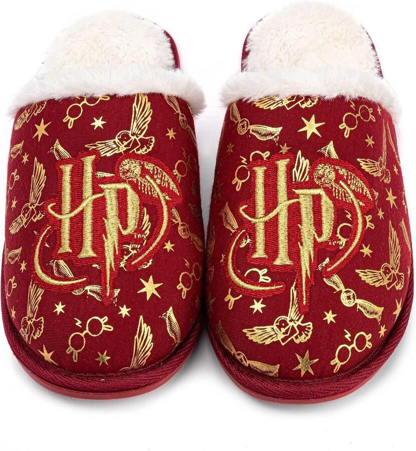 Rode Pluizige Dames Slippers Huis Schoenen Comfortabel