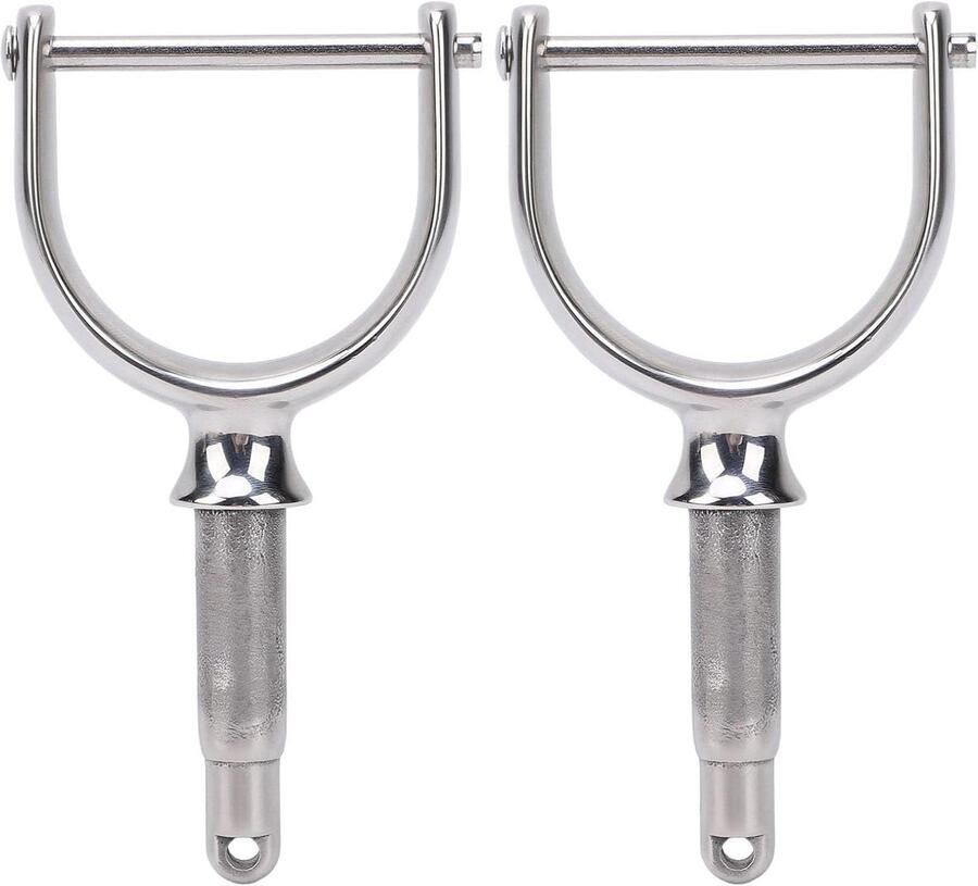 Roeidollen Boot peddelhouders Watersport voortstuwing Robuust roestvrij staal 5 inch lengte Zilverkleurig