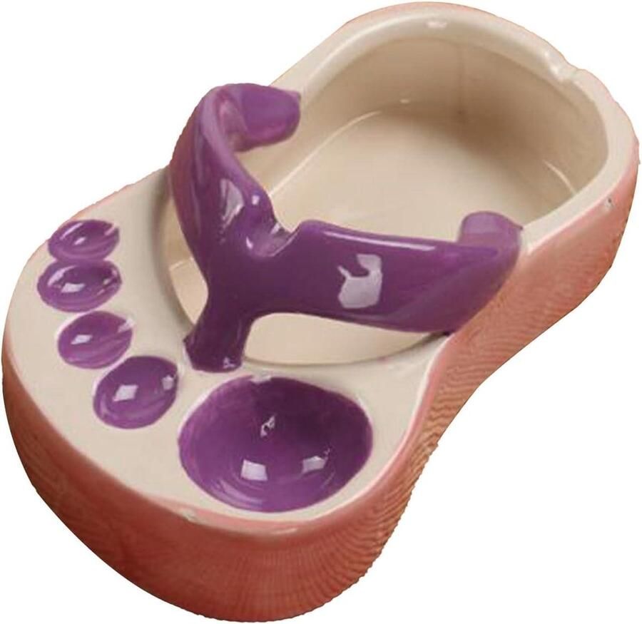 Rolin Teenslippers Frietbord Snackschotel Huisdecoratie Studeerkamer Koffiewinkels Flip-flop Voortreffelijk Vak schap Unieke Schattige Keramische Purple Geschikt voor deco purple flip-flop model