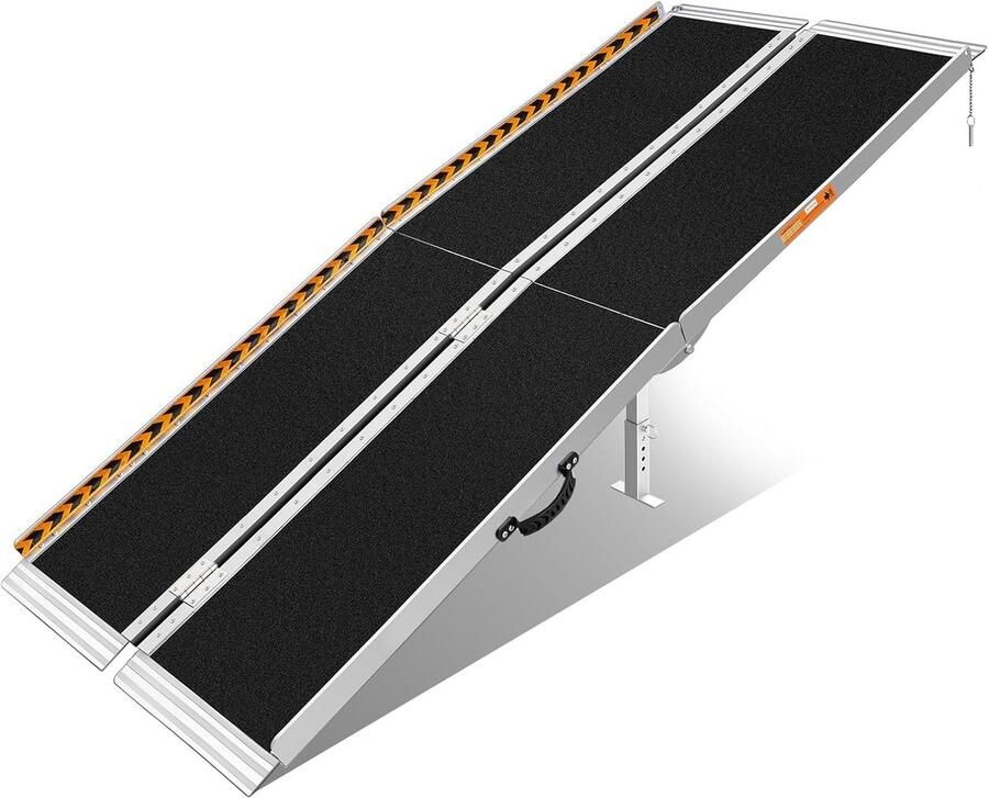 Rolstoelhelling opvouwbaar zwart draagvermogen 362 kg antislip draagbaar aluminium drempelhelling hellingen voor trappen treden deuren ingangen