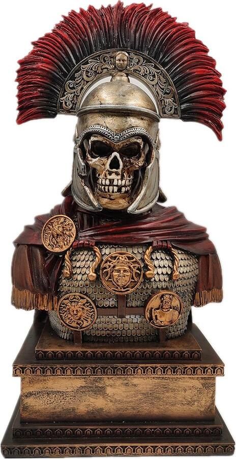 Romeinse Rijk Legioen Undead Centurion Warrior Hars Standbeeld Sculptuur Ornament Beeldje Craft voor Thuis Woonkamer Veranda Decoratie Bureau Desktop Gift
