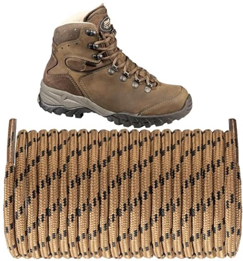 Rond Scheurbestendige Veters Ø4 mm voor Wandelschoenen en Trekkinglaarzen Lange Fijne Veters voor Boots