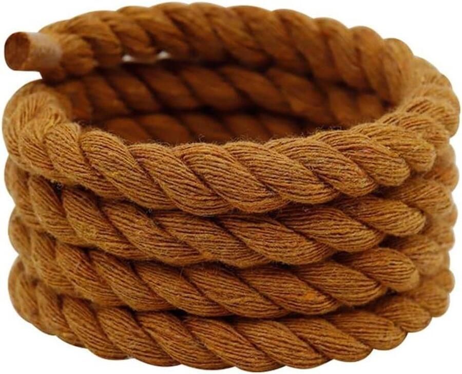 Ronde dikke schoenveters van 8mm bruin voor DIY gymschoenen Hardloopschoenen Sportschoenen