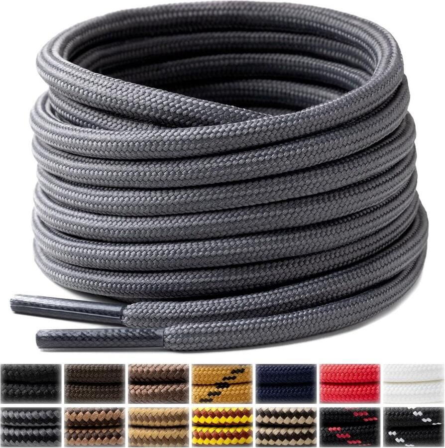 Ronde Duurzame Schoenveters voor Wandelschoenen en Werkschoenen