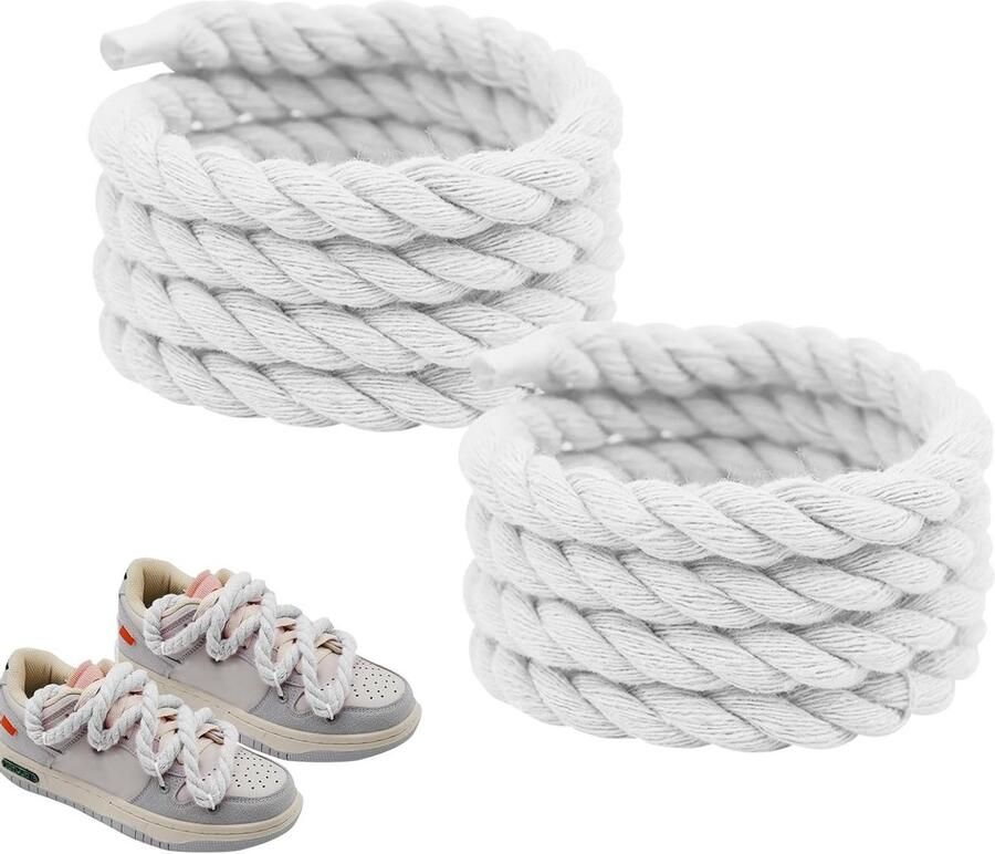 Ronde gevlochten veters 8mm lang voor hardloopschoenen sportschoenen en trainers 1.1 paar stevige laces