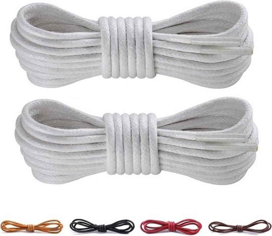 Ronde Gevlochten Veters Schoenveters Oxford Schoenen Opfrissen Versterkt & Gewaxt 2.5 mm dik Bruin