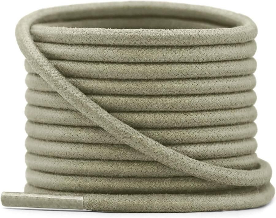 Ronde Gewaxte Schoen- en Laarsveters Mosgroen (2 Paar)