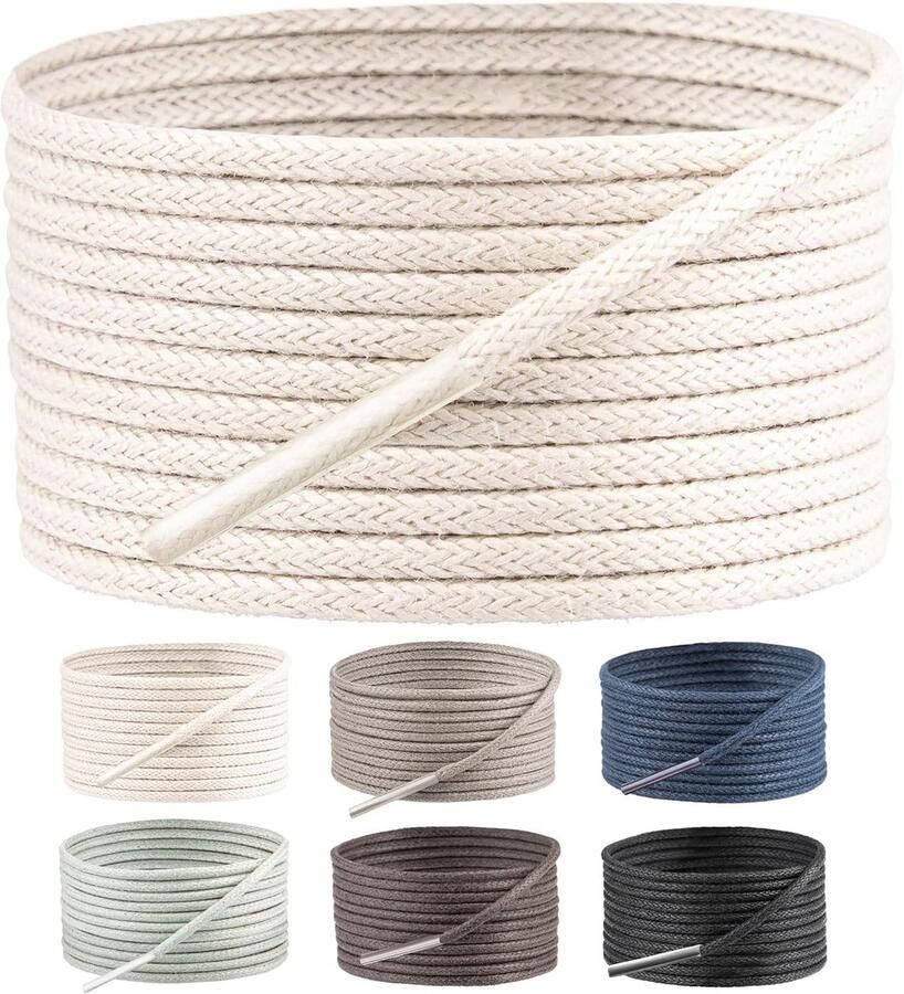 Ronde Gewaxte Schoenveters Duurzaam en Scheurbestendig Voor Oxfords Zakelijke en Trekking Schoenen 75 t m