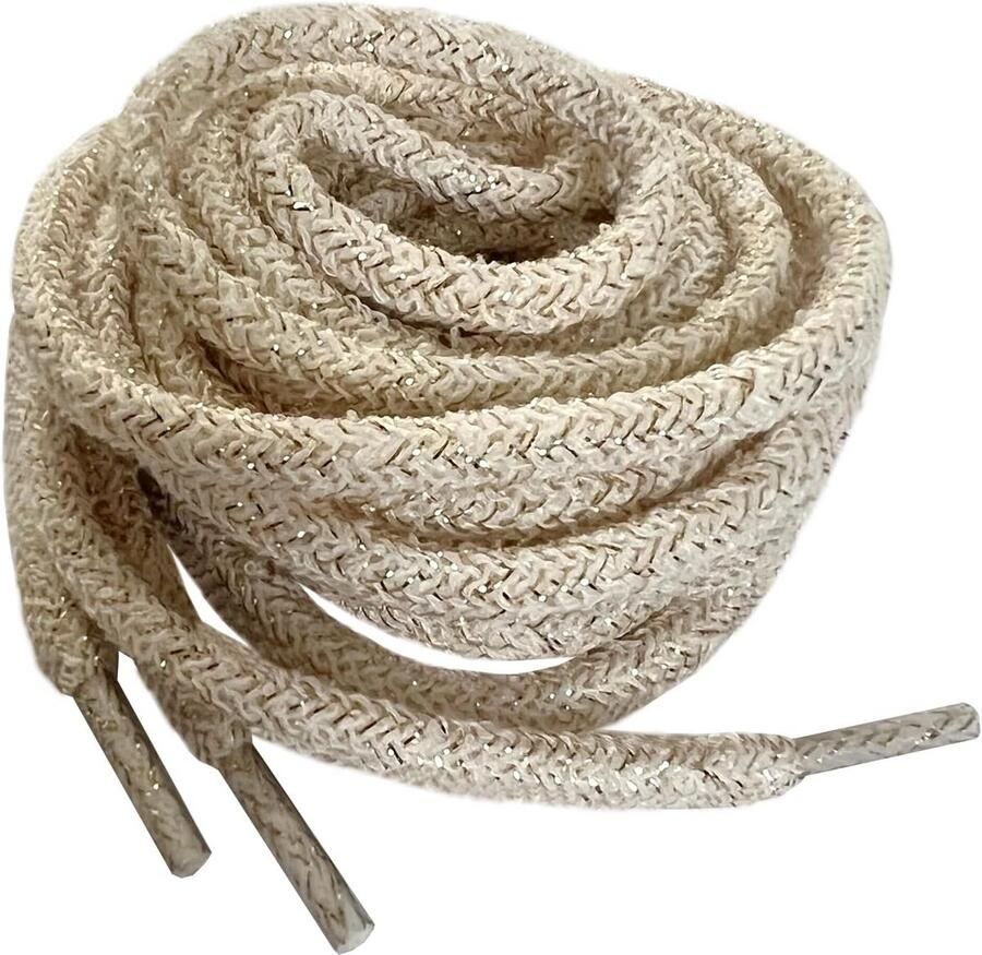 Ronde Glitter Schoenveters Metallic Sparkle voor Sneakers en Laarzen