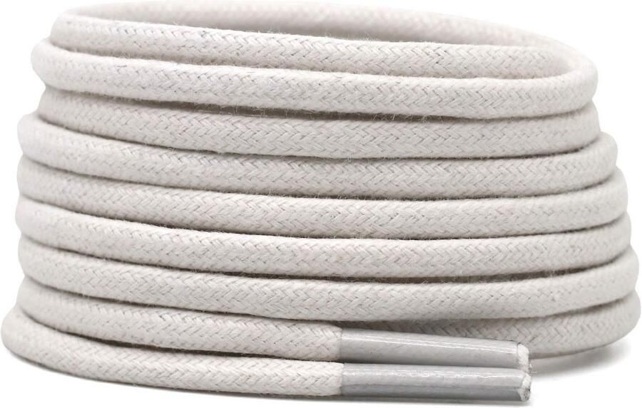 Ronde Katoenen Schoenveters Met Waslaag Voor Dress Shoes Laarzen en Werklaarzen 2 Paar