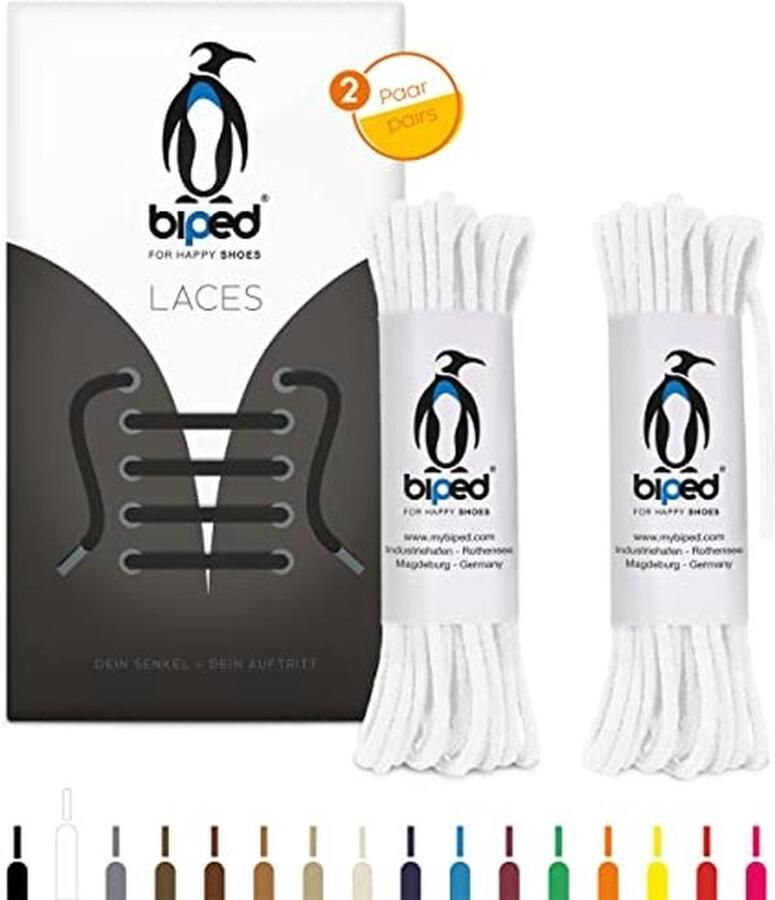 Ronde katoenen schoenveters scheurvast en wasbaar voor leren schoenen en laarzen