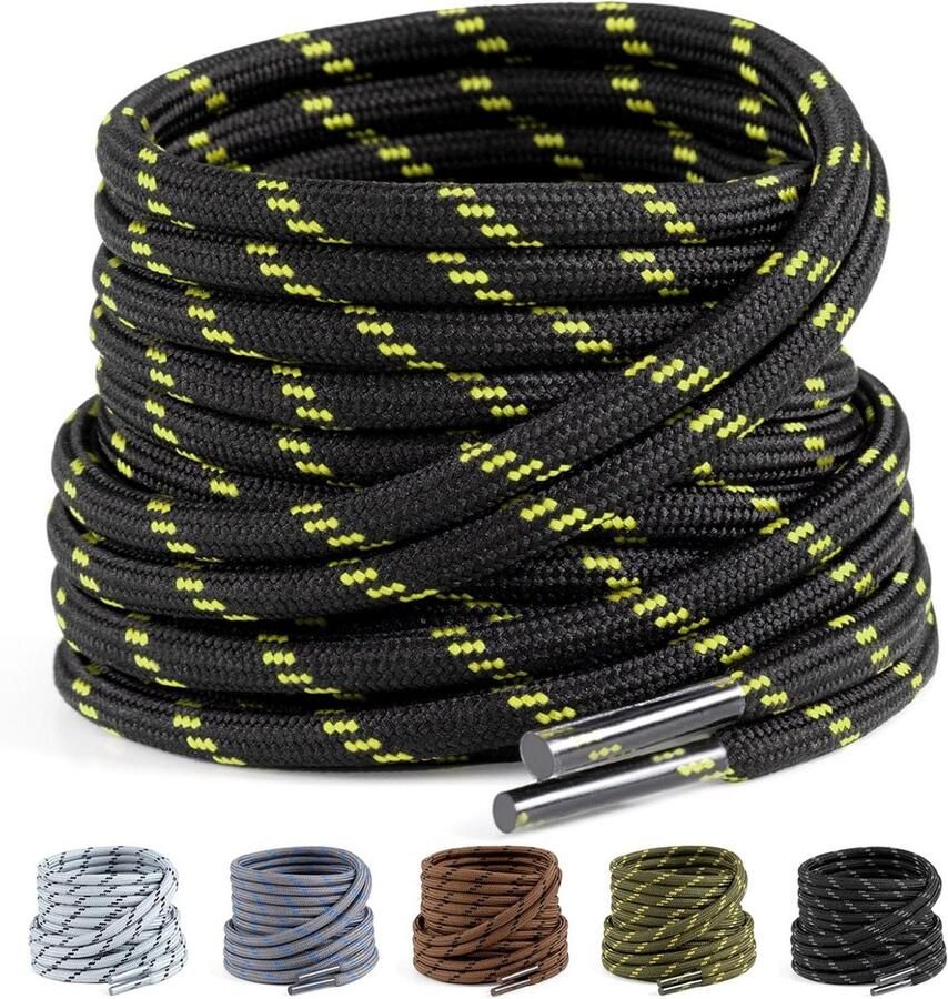 Ronde Laarsveters 4.5mm Sterk en Scheurbestendig voor Wandelschoenen en Werkschoenen (2 Paar)