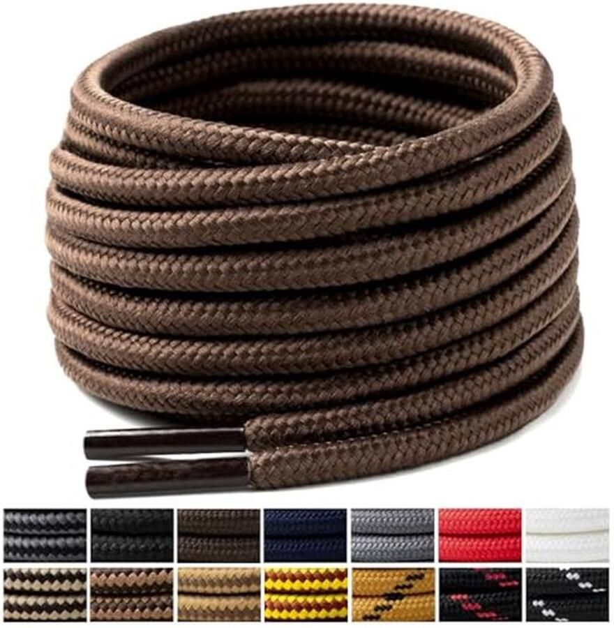 Ronde Laarzen Schoenveters 4 mm Duurzame Vervangende Veters voor Werkschoenen en Wandelschoenen