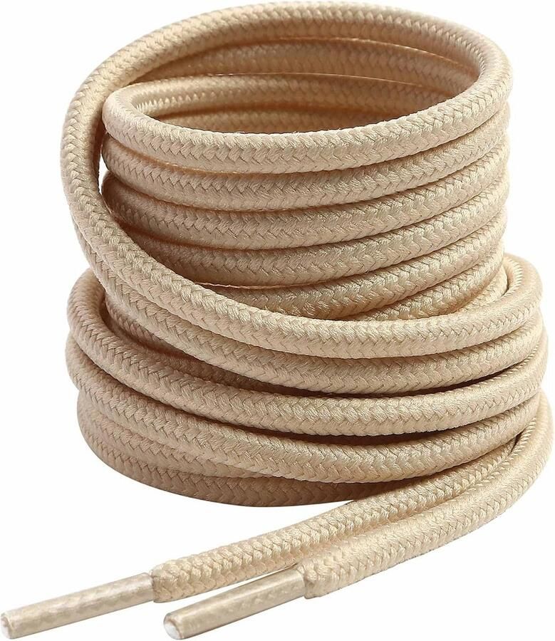 Ronde Laarzenveters 4mm Dik voor Werkschoenen Wandelschoenen en Boots Kleuren en Lengtes