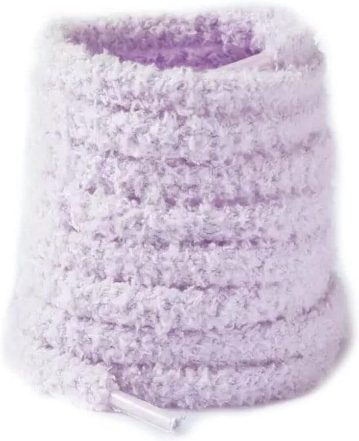 Ronde Pluche Schoenveters voor Boots en Casual Schoenvervanging Licht Paars