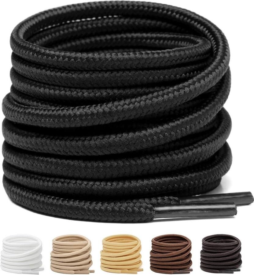 Ronde Scheurbestendige Schoenenveters voor Werk- Sport- en Wandelschoenen 2 Paar