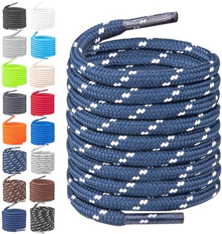 Ronde Scheurvaste Schoenveters van Duurzaam Polyester Voor Werkschoenen Wandelschoenen en Sportschoenen