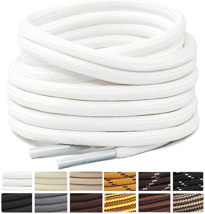 Ronde Scheurvaste Schoenveters voor Wandelschoenen 2 Paar tot Lengte