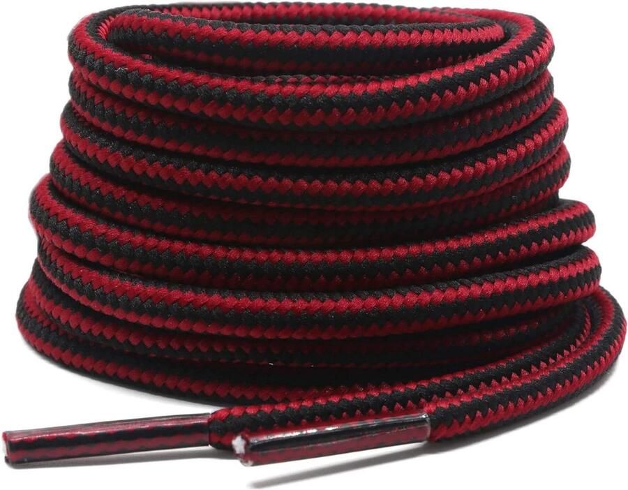 Ronde Schoen Veters Touwen Outdoor Wandelen Dubbel Gekleurde Strepen 2 Paar Meerdere Kleuren