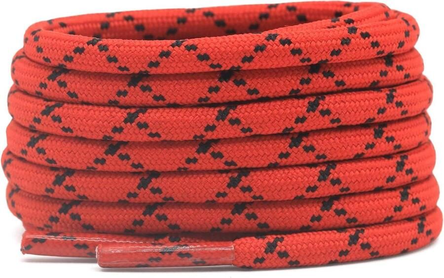 Ronde Schoen Veters Veterschoenen Linten Outdoor Activiteiten Antislip Ontwerp Rood Zwart