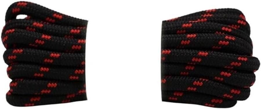 Ronde Schoen Veters Vetersets Outdoor Activiteiten Duurzaam & Kleurrijk Zwart Rood