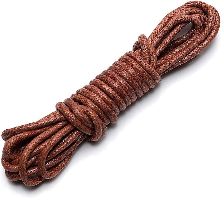 Ronde Schoenveters 2 5mm Waxed Sterk en Waterdicht Geschikt voor Sneakers Laarzen & Herenschoenen