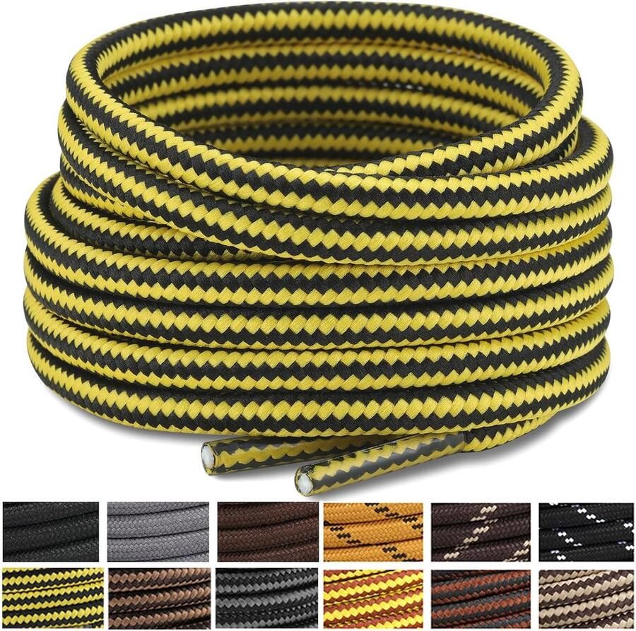 Ronde Schoenenveters voor Wandelschoenen en Werklaarzen Scheurbestendig en Duurzaam