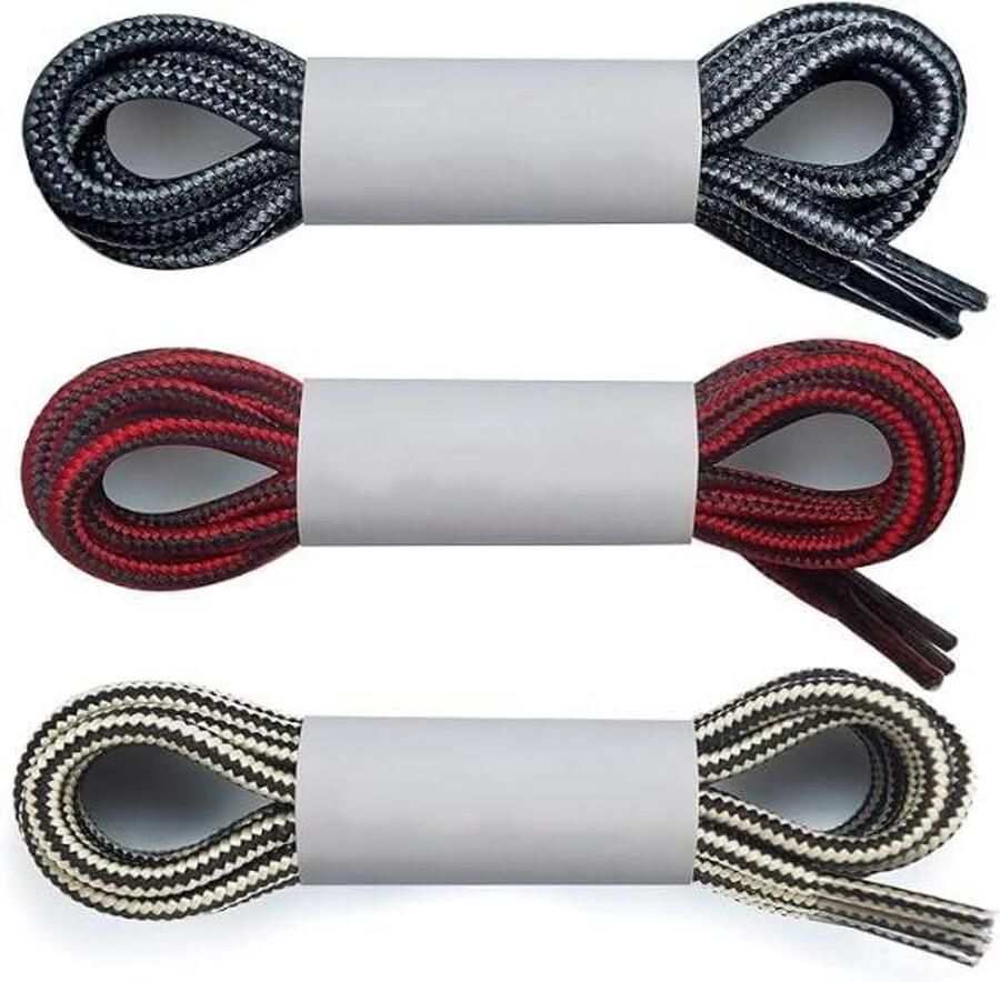 Ronde Schoenlaces Veters Stevige Schoenen Heavy Duty Zwart
